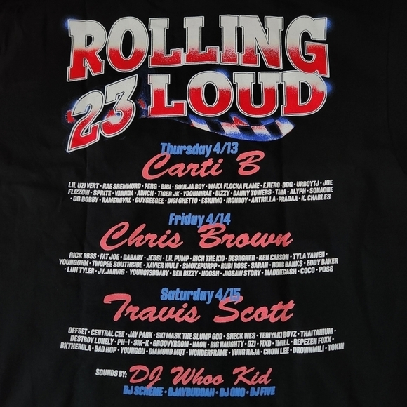 Rolling Loud Thailand Speedracer Lineup Tee 2023 - Black. Size Large. New withou - Picture 4 of 7